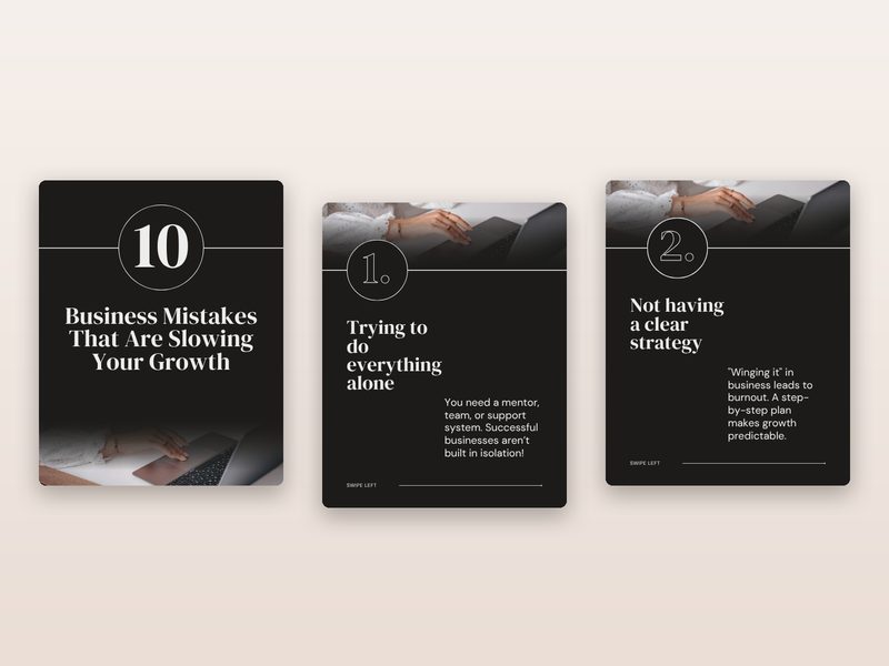 Business Coach Instagram Post Templates preview