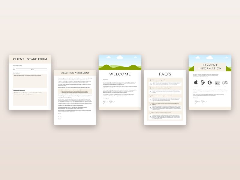 Coach Client Onboarding Bundle preview