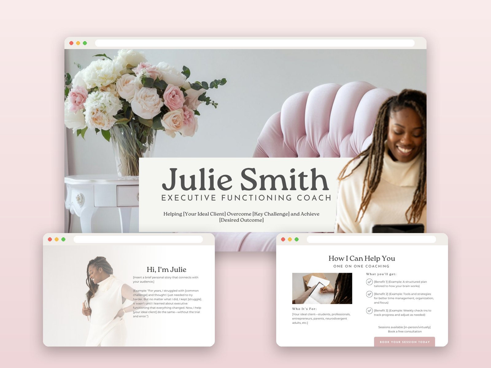 Executive Functioning Coach Website Template preview 1