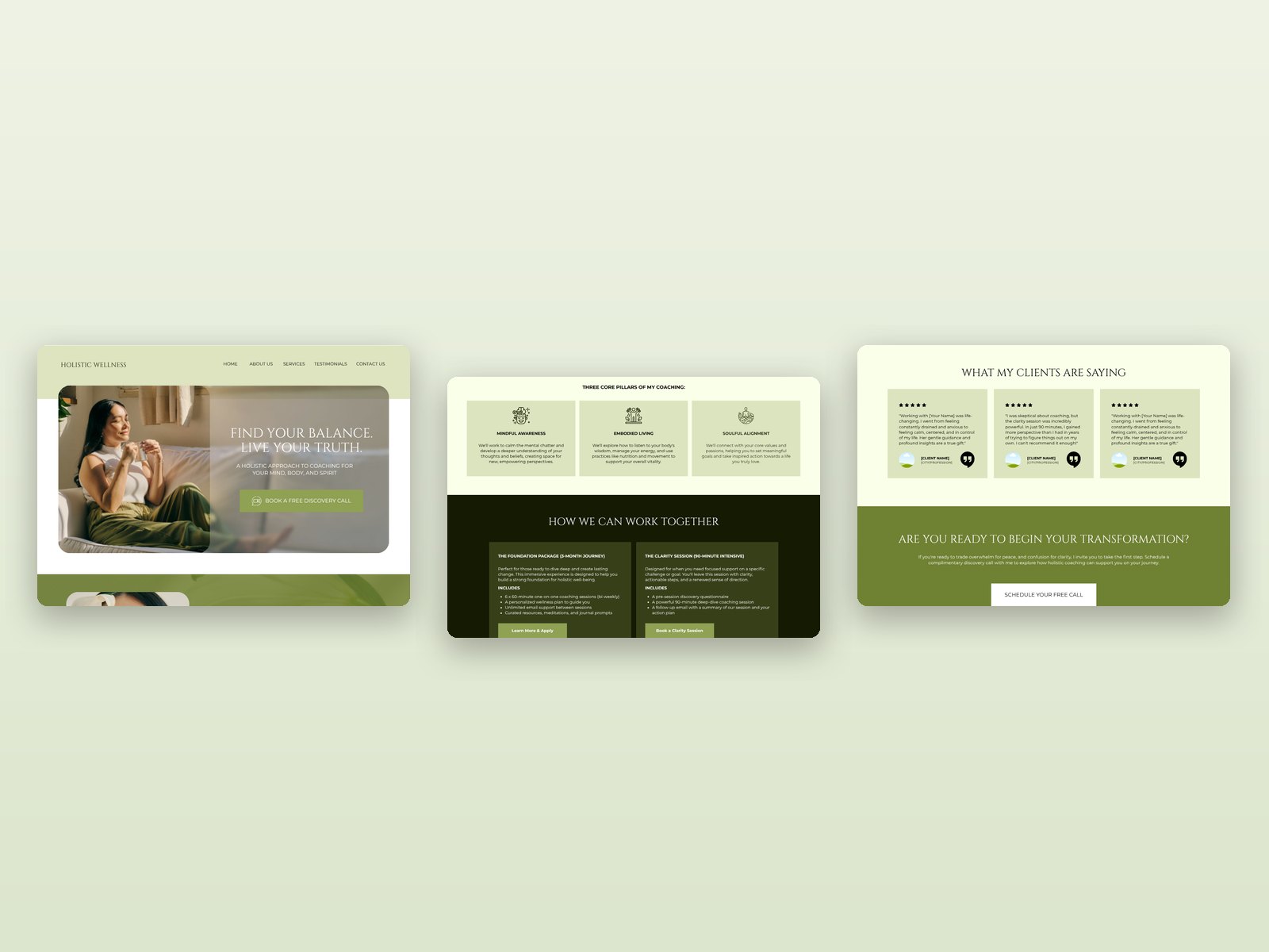 Holistic Coach Website Template preview 1