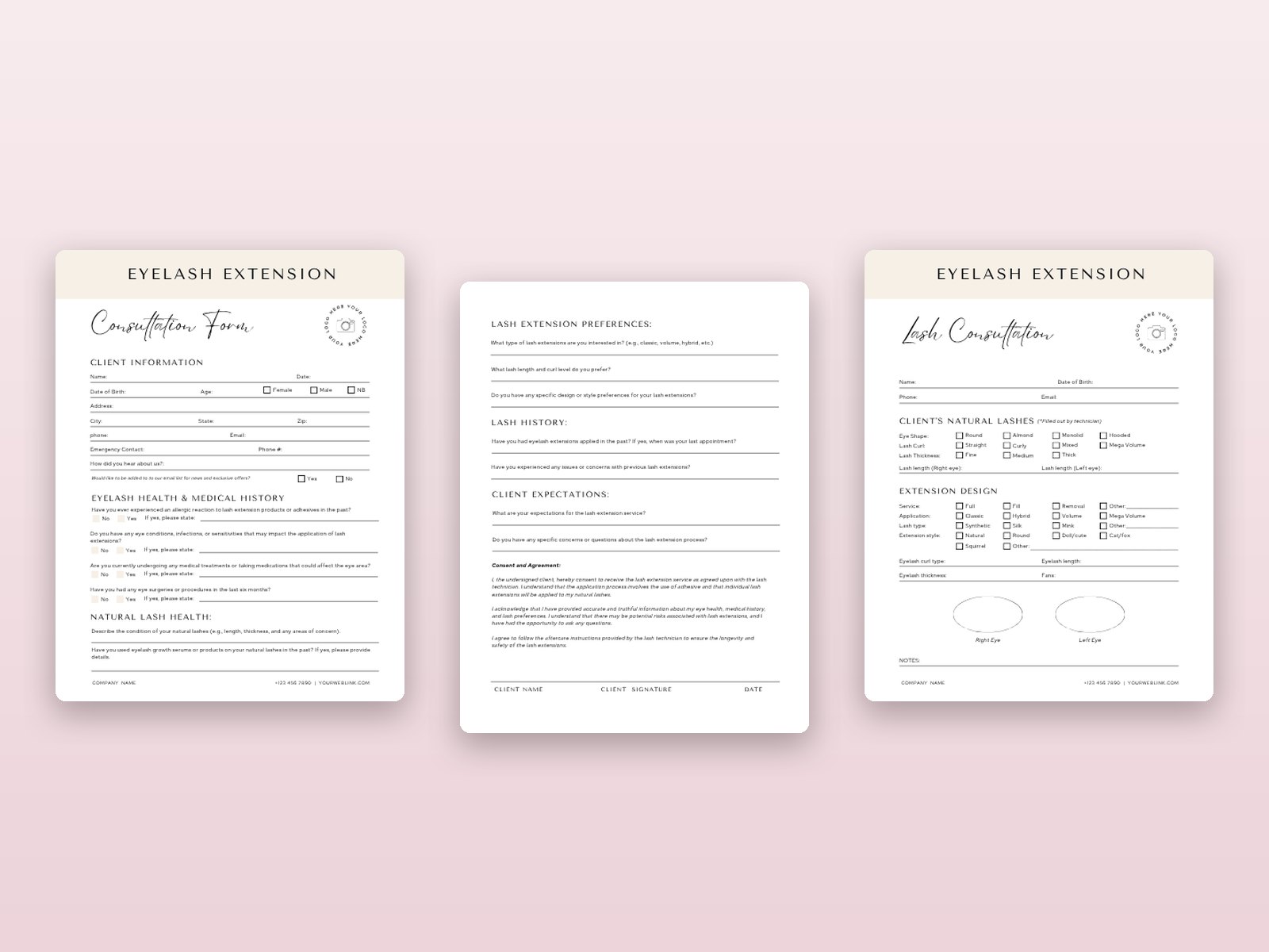 Lash Extension Consent Forms preview 1