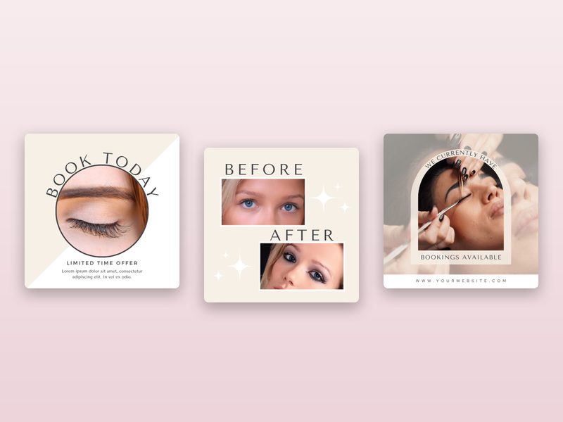 50 Lash Tech Instagram Post Templates preview