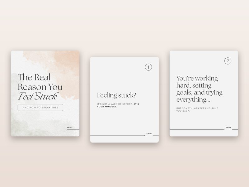Mindset Coach Instagram Carousels preview