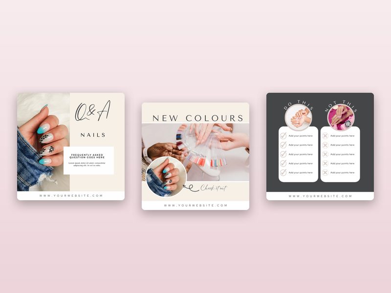 50 Nail Tech Instagram Post Templates preview