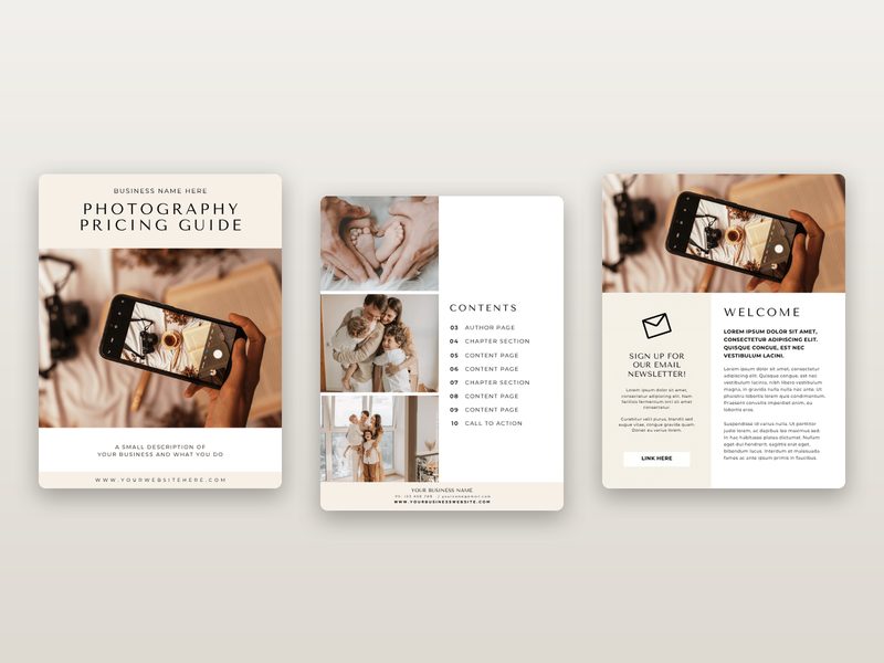 Photography Pricing Guide Template preview