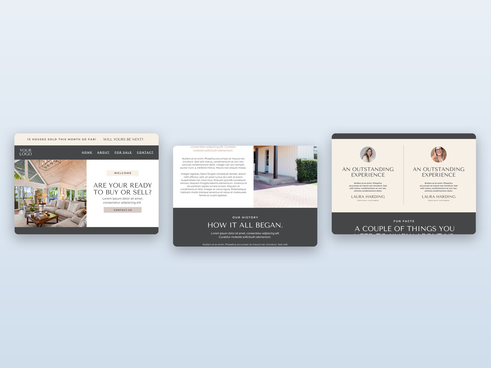 Real Estate Agent Website Template preview 1