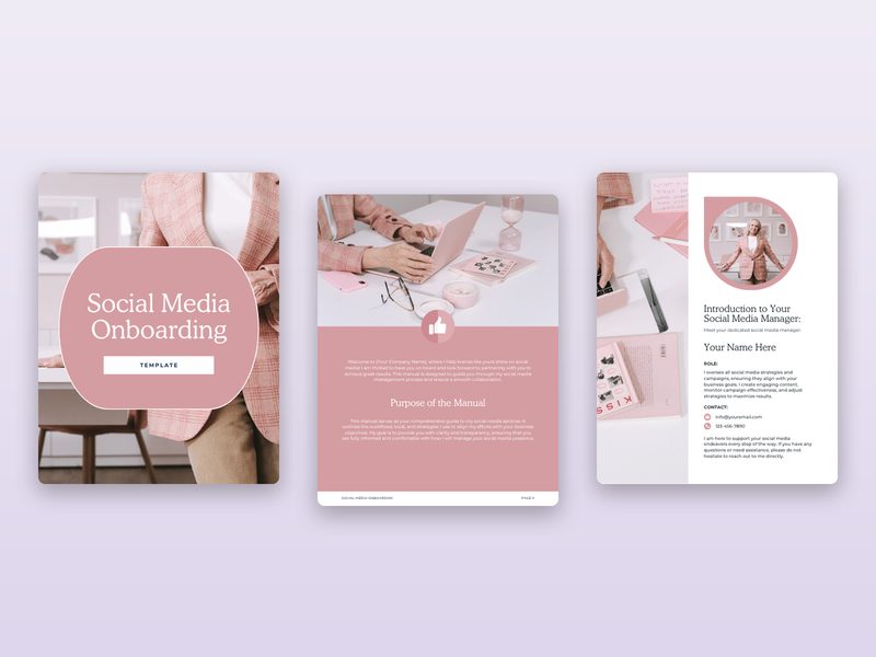 Social Media Manager Client Onboarding Template preview