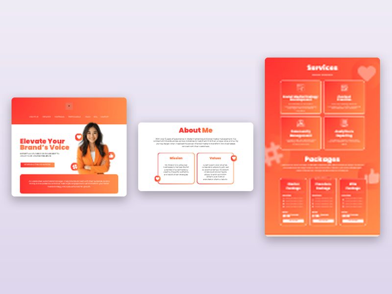 Social Media Manager / Agency Website Template preview