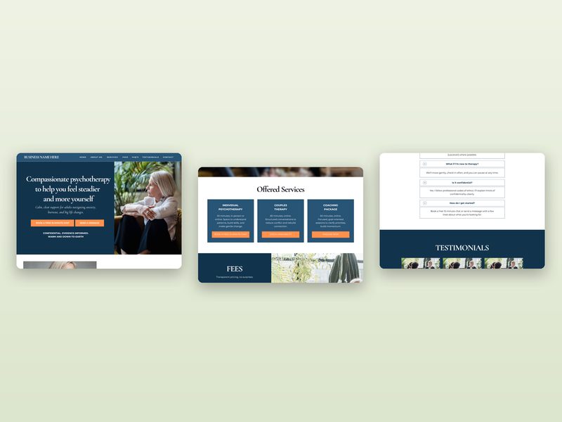 Therapist & Counselor Website Template preview